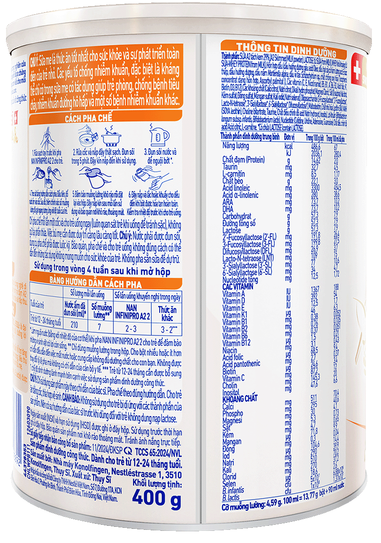 sữa mát nan infinipro a2 2