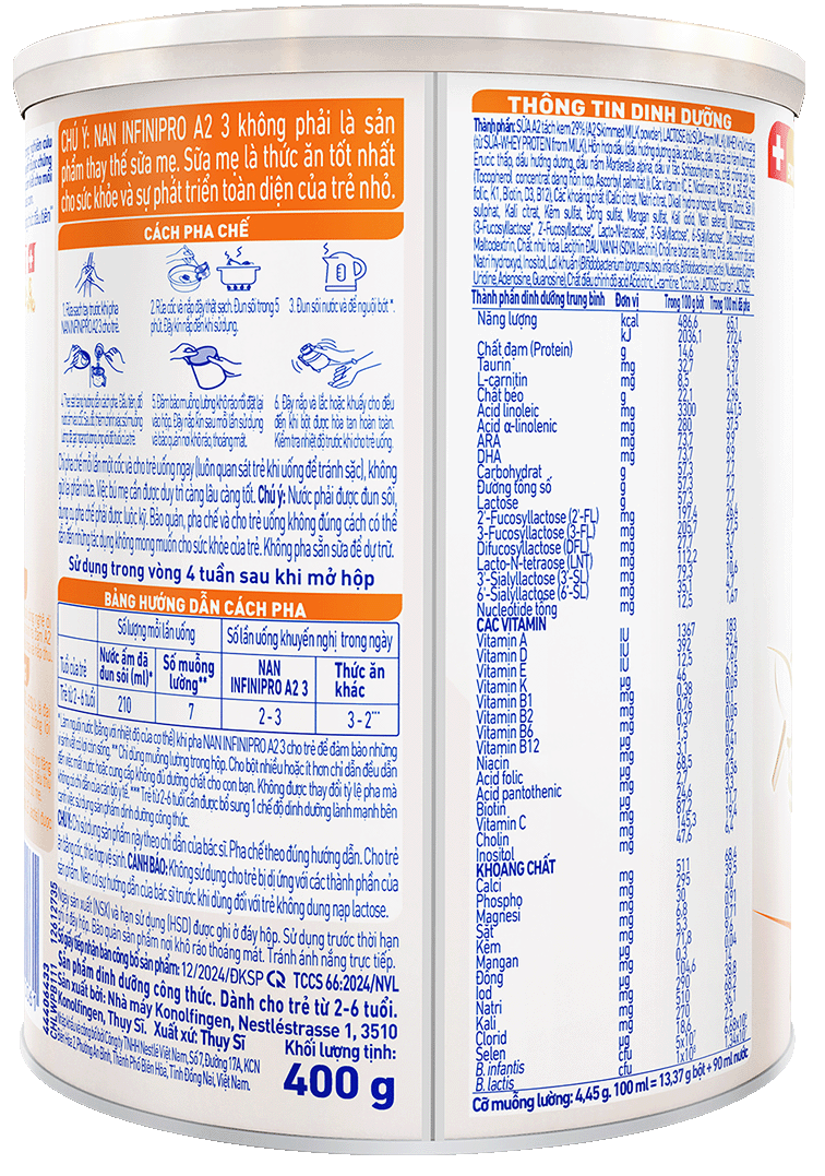 sữa mát nan infinipro a2 3