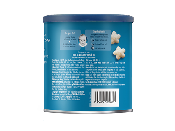 Bánh ăn dặm Gerber Puffs vị Chuối Táo