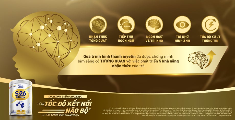 5 chức năng nhận thức ảnh hưởng tích cực đến quá trình phát triển của trẻ nhờ các dưỡng chất kết nối não bộ myelin