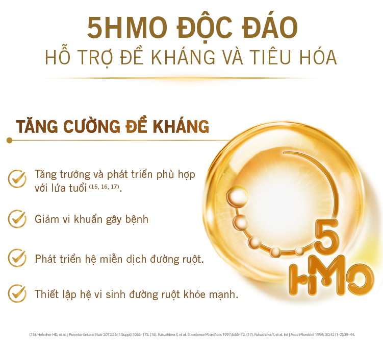 5HMO tăng cường đề kháng và tiêu hoá