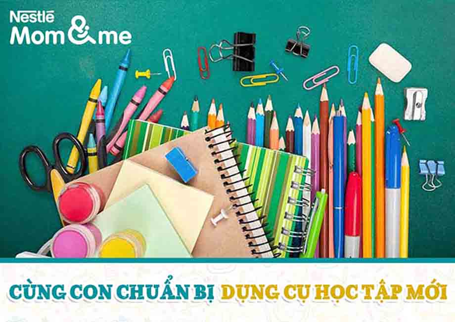 Cùng con chuẩn bị dụng cụ học tập mới