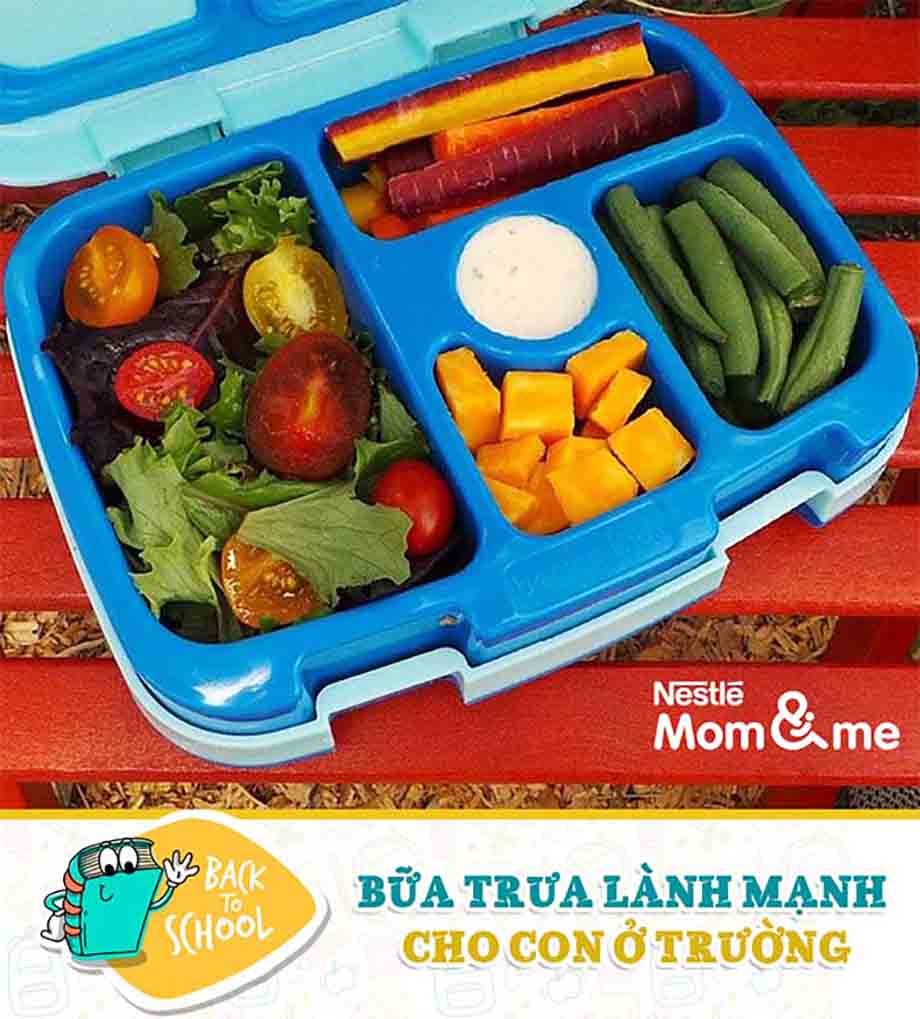 Bữa trưa lành mạnh cho con ở trường