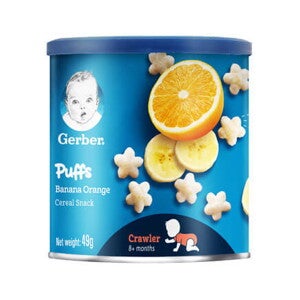 BÁNH ĂN DẶM GERBER CHUỐI CAM - 49g BÁNH ĂN DẶM GERBER CHUỐI CAM - 49g