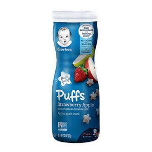 BÁNH ĂN DẶM GERBER PUFFS DÂU TÁO - 42g BÁNH ĂN DẶM GERBER PUFFS DÂU TÁO - 42g