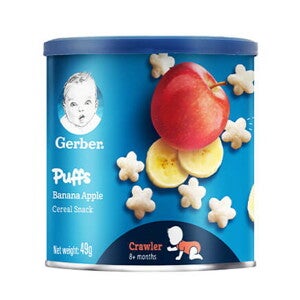 BÁNH ĂN DẶM GERBER CHUỐI TÁO - 49g BÁNH ĂN DẶM GERBER CHUỐI TÁO - 49g