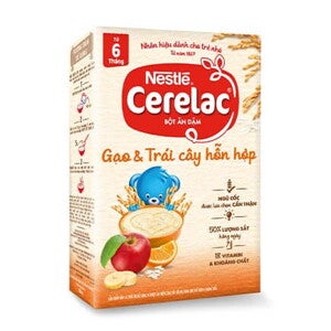 BỘT ĂN DẶM NESTLÉ CERELAC GẠO TRÁI CÂY HỖN HỢP – 200g BỘT ĂN DẶM NESTLÉ CERELAC GẠO TRÁI CÂY HỖN HỢP – 200g