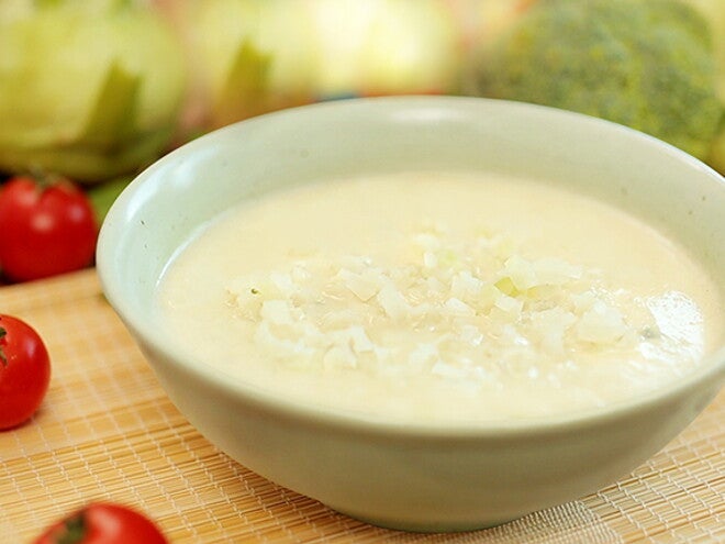 Bột ăn dặm cá và rau xanh cùng su hào Bột ăn dặm cá và rau xanh cùng su hào