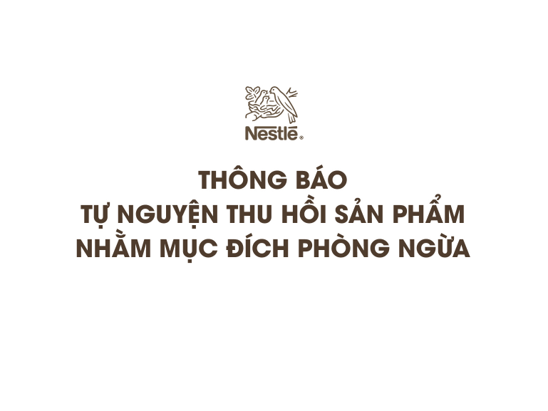 Thông báo tự nguyện thu hồi sản phẩm nhằm mục đích phòng ngừa