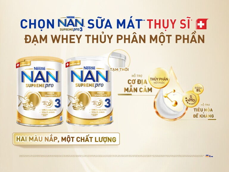 NAN Supreme pro đạm whey thủy phân một phần