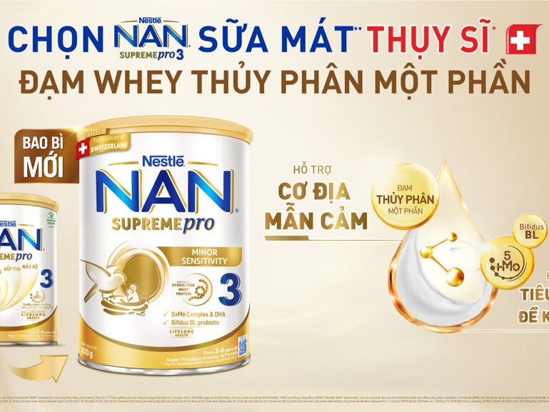 NAN Supreme pro đạm whey thủy phân một phần