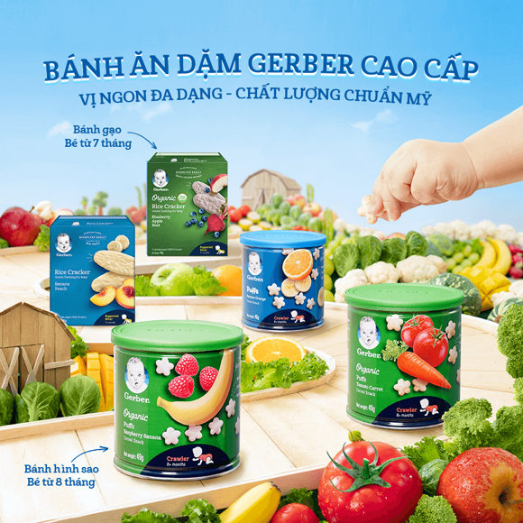 Bánh ăn dặm Gerber Bánh ăn dặm Gerber