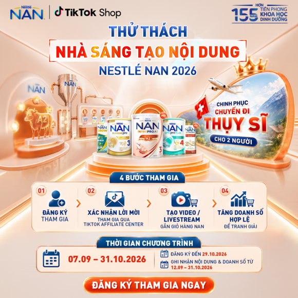 THỂ LỆ CHƯƠNG TRÌNH “THỬ THÁCH NHÀ SÁNG TẠO NỘI DUNG NESTLÉ NAN 2026”