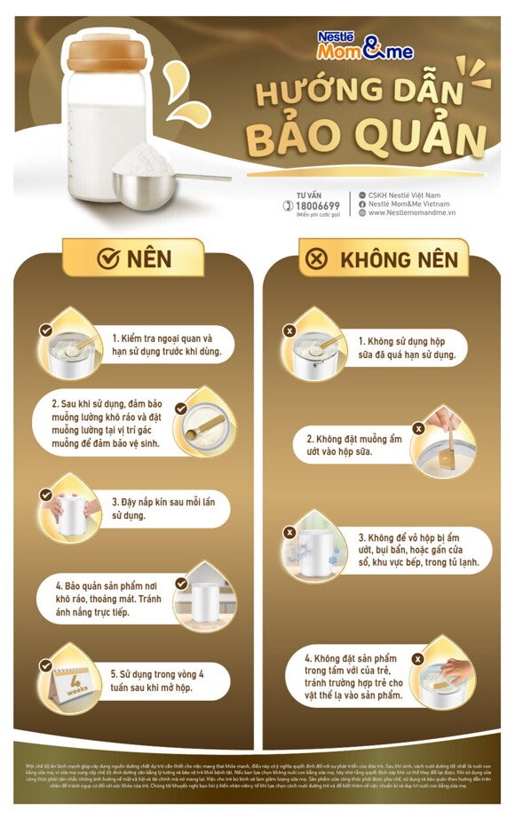 HƯỚNG DẪN BẢO QUẢN - NÊN & KHÔNG NÊN HƯỚNG DẪN BẢO QUẢN - NÊN & KHÔNG NÊN